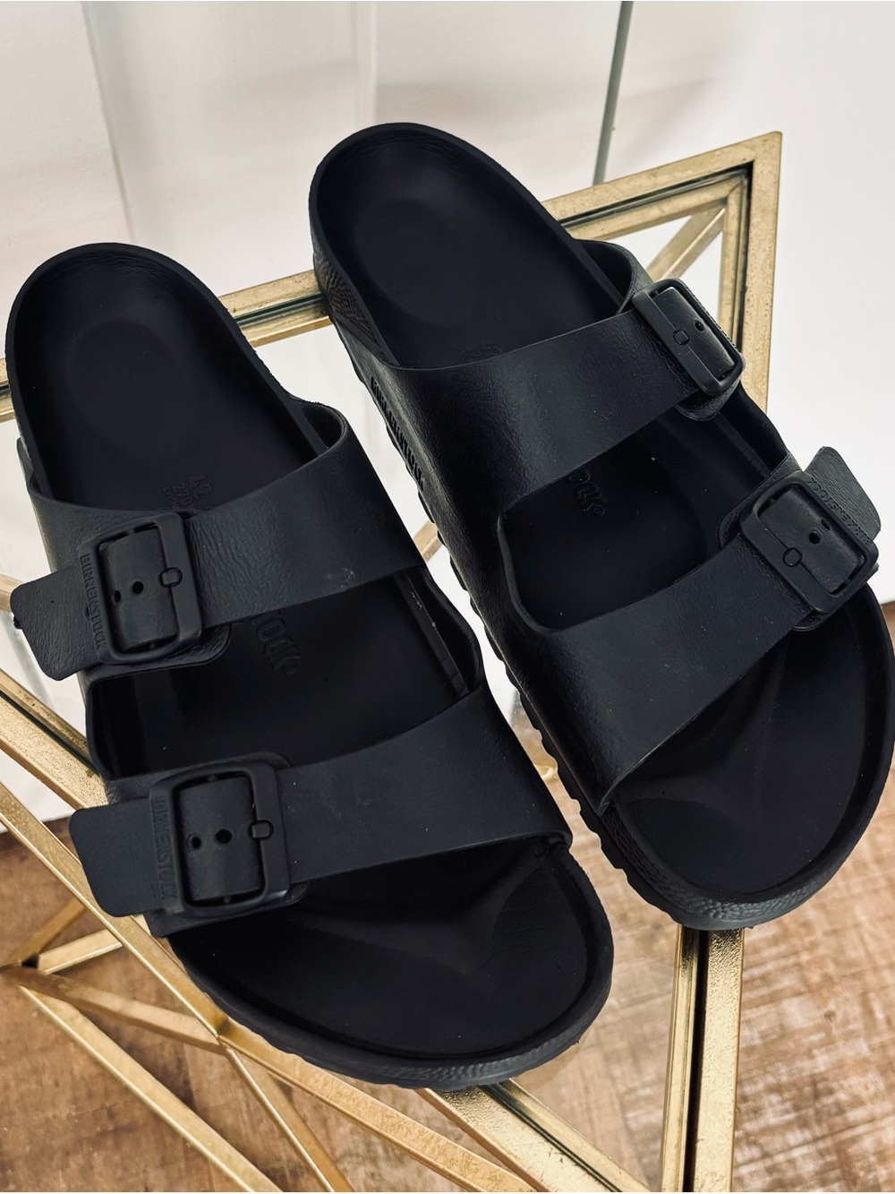 Birkenstock Arizona Eva Black slide buckle Sandler size 11-11.5 women (42 EU)